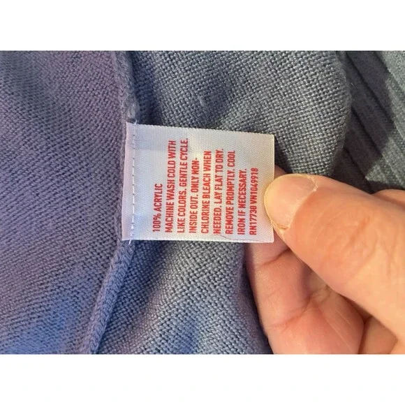 Mossimo Supply Co Blue Zip Up Sweater Jacket Womens Medium Ribbed Knit - Picture 9 of 10